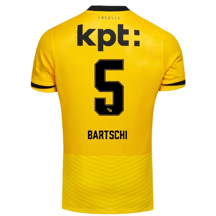 Danxen Men Lorena Bärtschi #5 Yellow Black Home Jersey 2025/26 T-Shirt