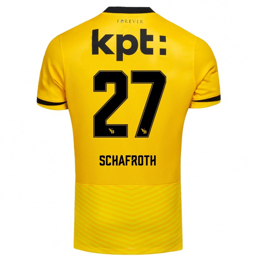 Danxen Men Reto Schafroth #27 Yellow Black Home Jersey 2025/26 T-Shirt