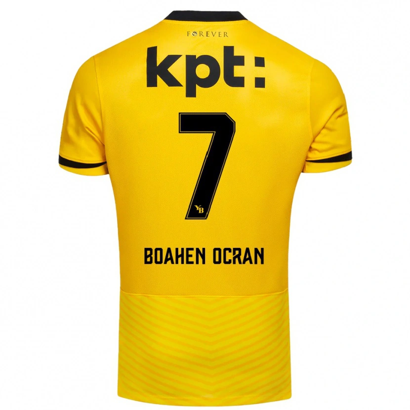 Danxen Men Bright Boahen Ocran #7 Yellow Black Home Jersey 2025/26 T-Shirt