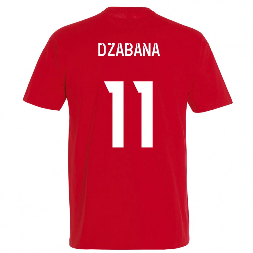 Danxen Men Alan Dzabana #11 Red Yellow Home Jersey 2025/26 T-Shirt