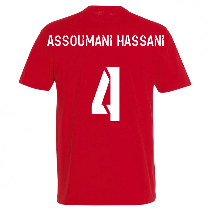 Danxen Men Nassim Assoumani Hassani #4 Red Yellow Home Jersey 2025/26 T-Shirt