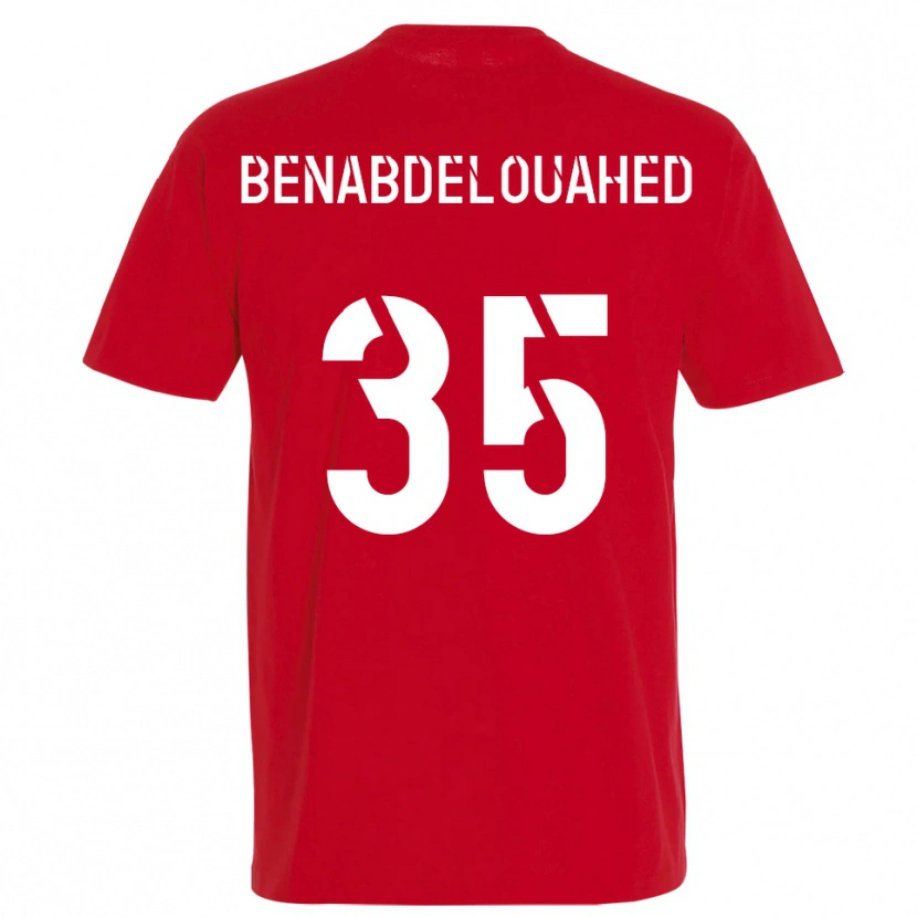 Danxen Men Kaïs Benabdelouahed #35 Red Yellow Home Jersey 2025/26 T-Shirt