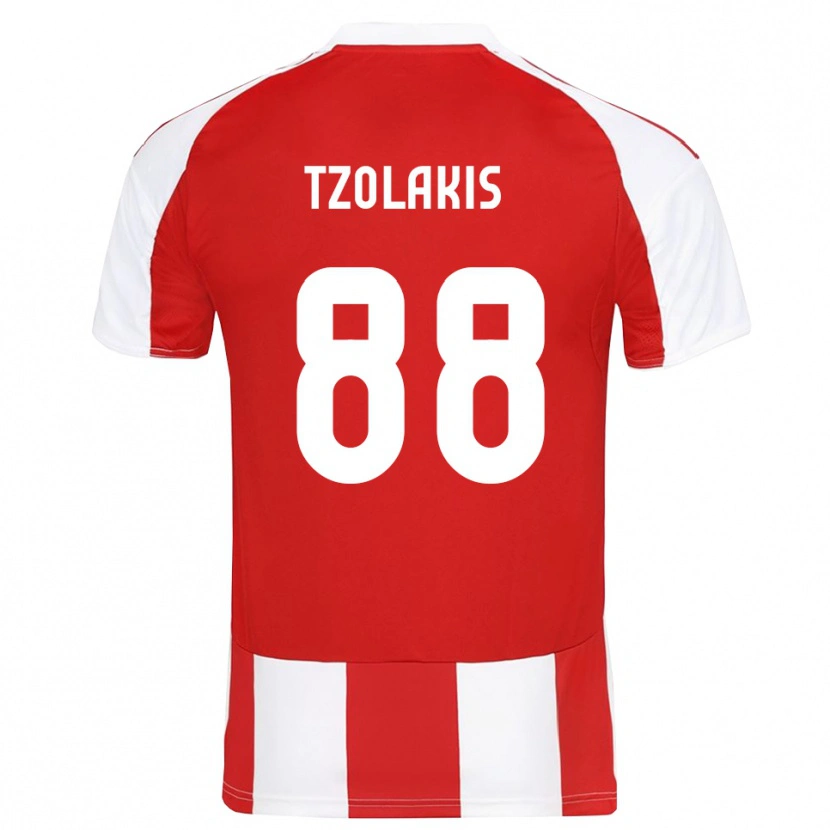 Danxen Men Konstantinos Tzolakis #88 Red White Home Jersey 2025/26 T-Shirt