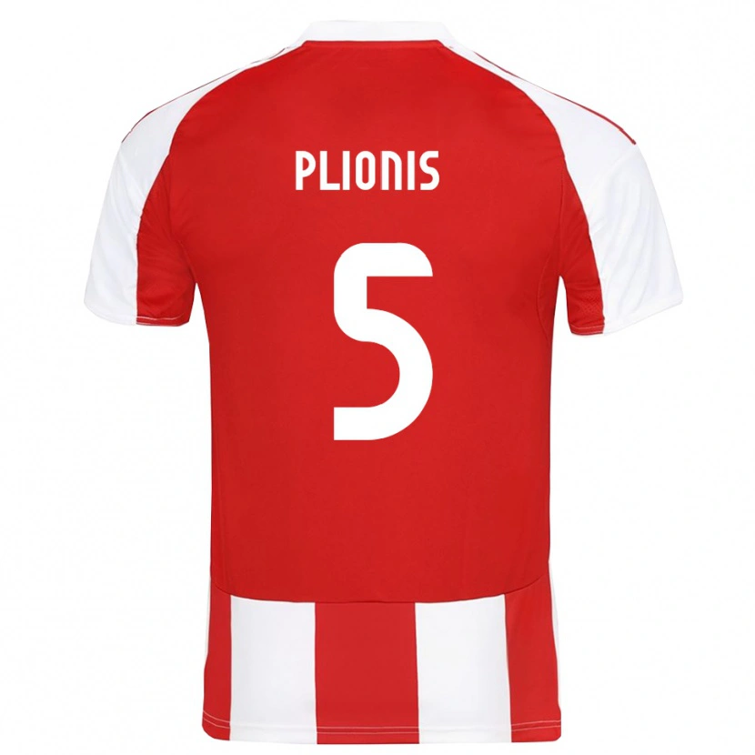 Danxen Men Paraskevas Plionis #5 Red White Home Jersey 2025/26 T-Shirt