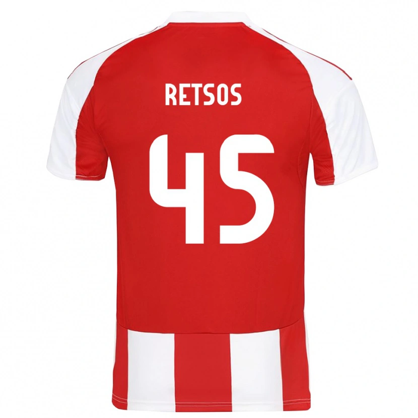 Danxen Men Panagiotis Retsos #45 Red White Home Jersey 2025/26 T-Shirt