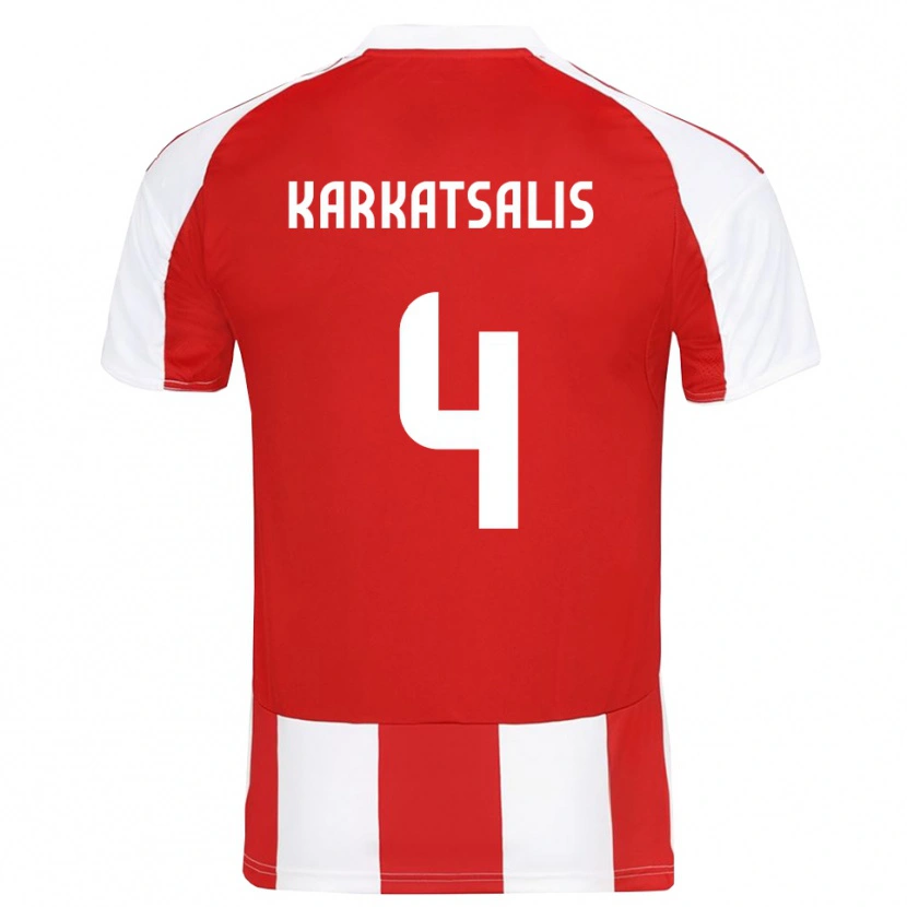 Danxen Men Vasilios Karkatsalis #4 Red White Home Jersey 2025/26 T-Shirt