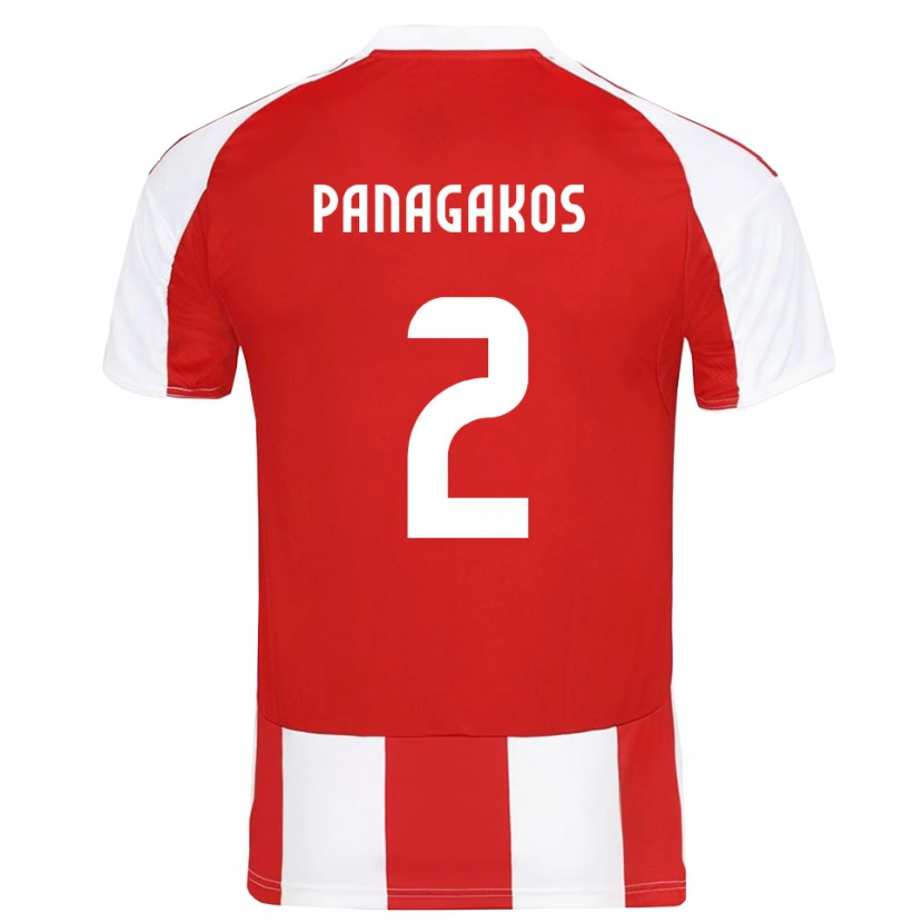 Danxen Men Ilias Panagakos #2 Red White Home Jersey 2025/26 T-Shirt