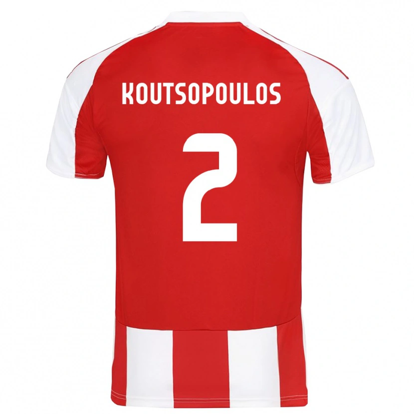 Danxen Men Georgios Koutsopoulos #2 Red White Home Jersey 2025/26 T-Shirt