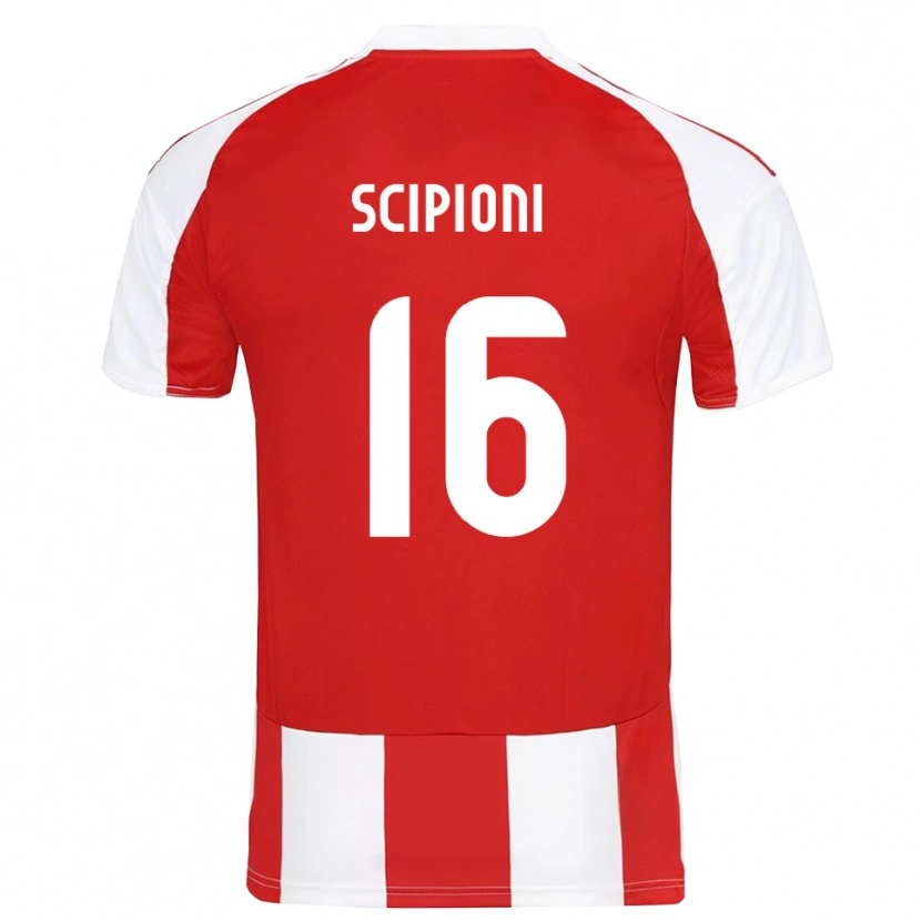 Danxen Men Lorenzo Scipioni #16 Red White Home Jersey 2025/26 T-Shirt