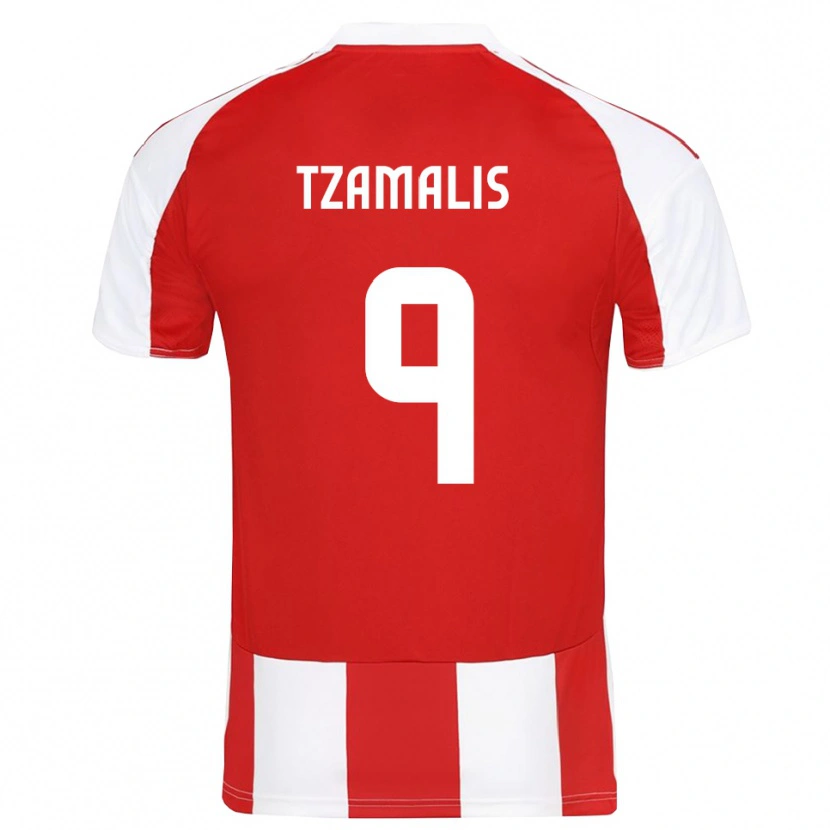 Danxen Men Alexandros Tzamalis #9 Red White Home Jersey 2025/26 T-Shirt