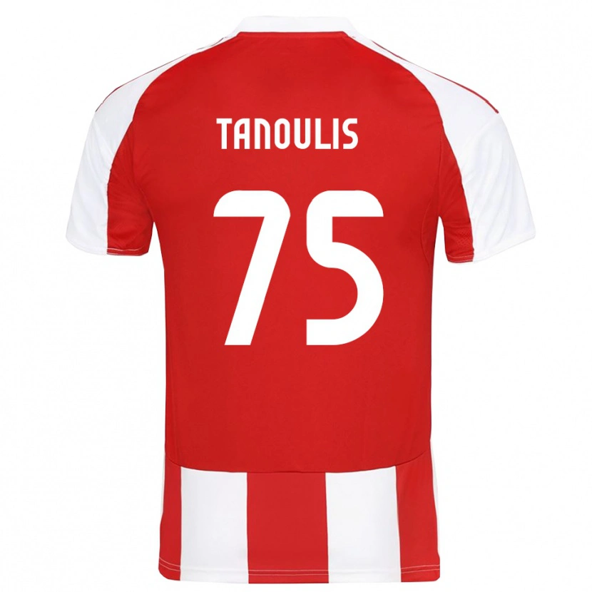 Danxen Men Konstantinos Tanoulis #75 Red White Home Jersey 2025/26 T-Shirt