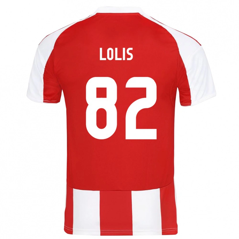 Danxen Men Nikolaos Lolis #82 Red White Home Jersey 2025/26 T-Shirt