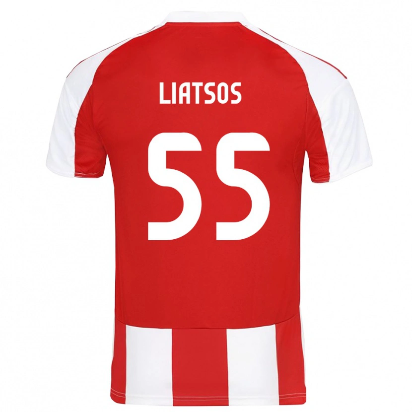 Danxen Men Christos Liatsos #55 Red White Home Jersey 2025/26 T-Shirt