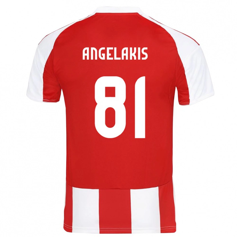 Danxen Men Konstantinos Angelakis #81 Red White Home Jersey 2025/26 T-Shirt