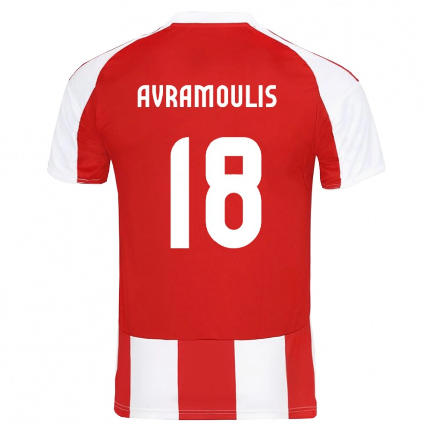 Danxen Men Nikolaos Avramoulis #18 Red White Home Jersey 2025/26 T-Shirt