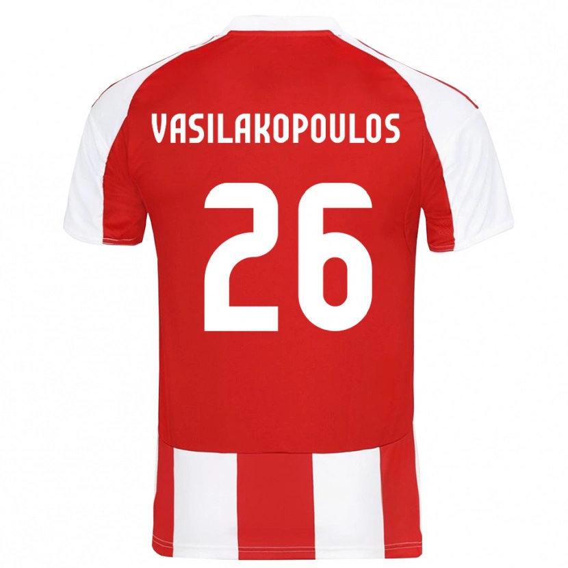 Danxen Men Sarantos Vasilakopoulos #26 Red White Home Jersey 2025/26 T-Shirt