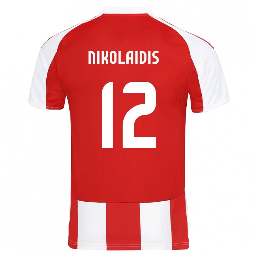 Danxen Men Georgios Nikolaidis #12 Red White Home Jersey 2025/26 T-Shirt