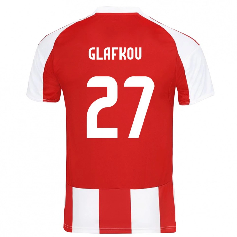 Danxen Men Anastasis Glafkou #27 Red White Home Jersey 2025/26 T-Shirt