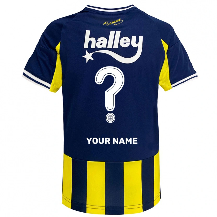 Danxen Men Your Name #0 Yellow Navy White Home Jersey 2025/26 T-Shirt