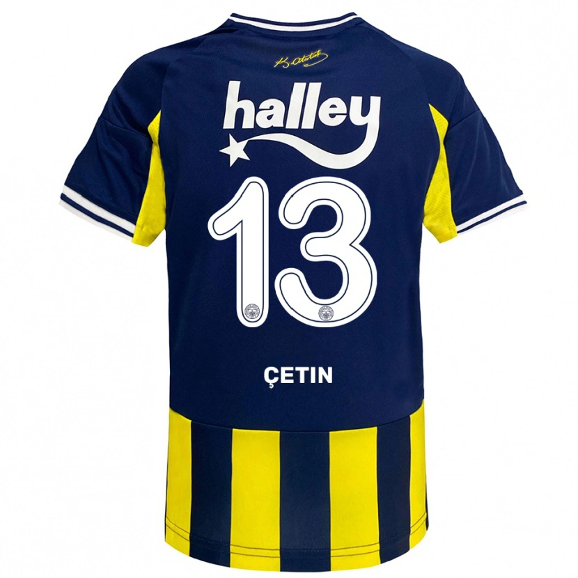 Danxen Men Tarık Çetin #13 Yellow Navy White Home Jersey 2025/26 T-Shirt