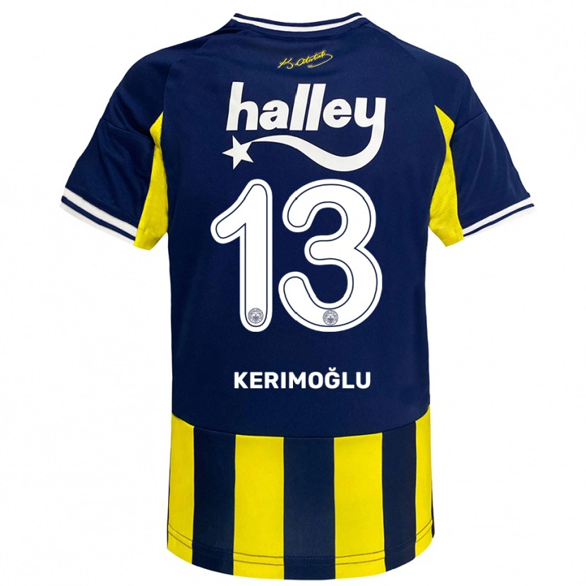Danxen Men Zeynep Kerimoğlu #13 Yellow Navy White Home Jersey 2025/26 T-Shirt