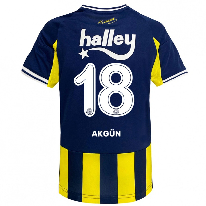 Danxen Men Arda Akgün #18 Yellow Navy White Home Jersey 2025/26 T-Shirt
