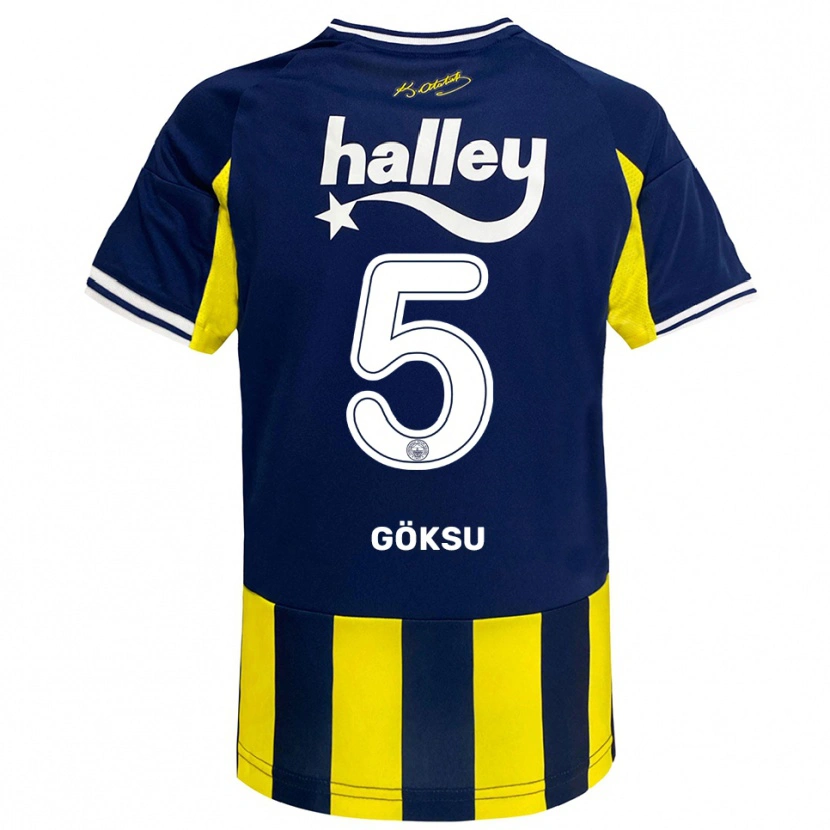 Danxen Men Yaşam Göksu #5 Yellow Navy White Home Jersey 2025/26 T-Shirt