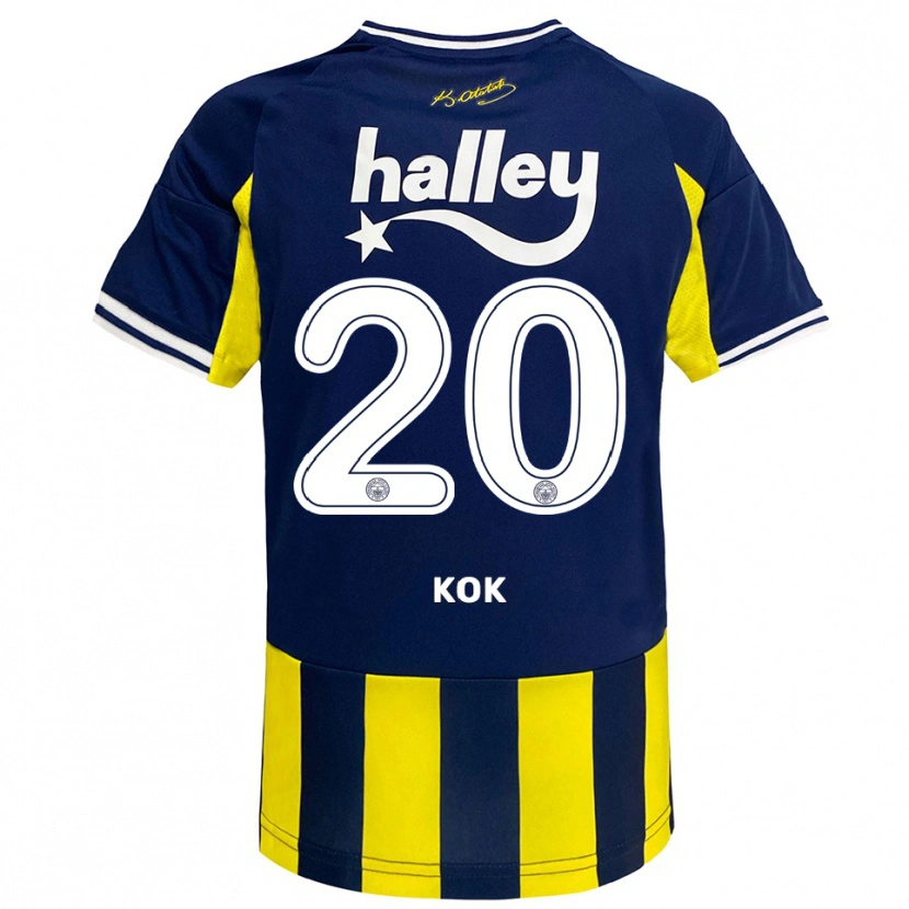 Danxen Men Serhan Kök #20 Yellow Navy White Home Jersey 2025/26 T-Shirt