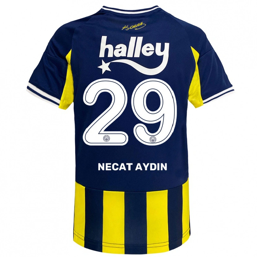Danxen Men Ahmet Necat Aydın #29 Yellow Navy White Home Jersey 2025/26 T-Shirt