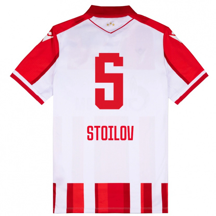 Danxen Men Riste Stoilov #5 Red White Home Jersey 2025/26 T-Shirt