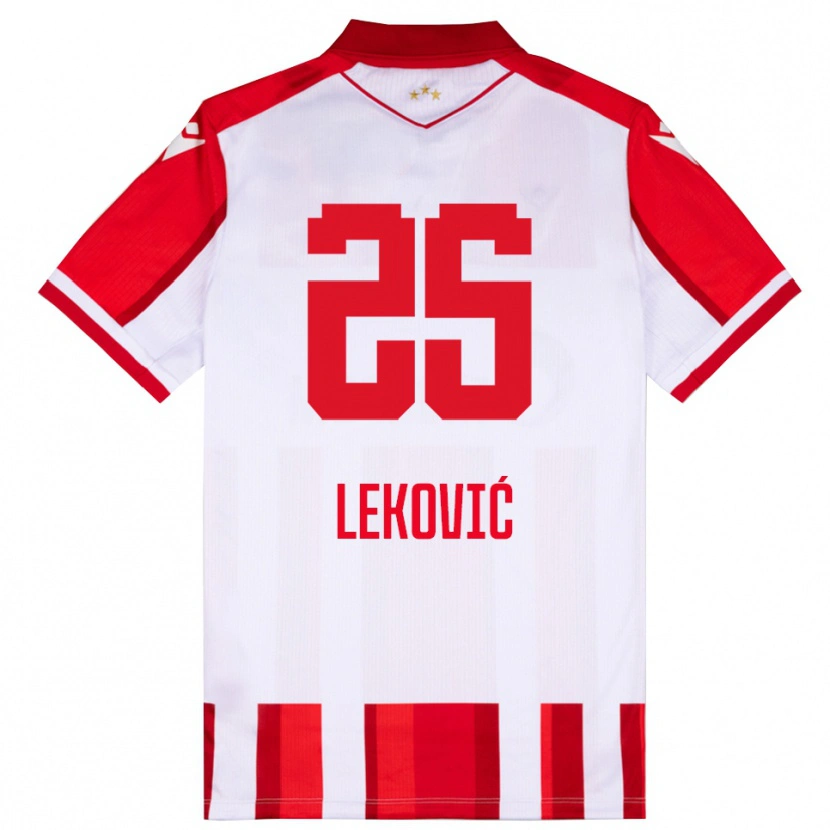 Danxen Men Stefan Leković #25 Red White Home Jersey 2025/26 T-Shirt