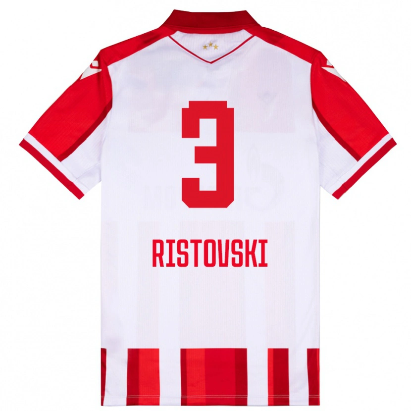 Danxen Men Gorazd Ristovski #3 Red White Home Jersey 2025/26 T-Shirt