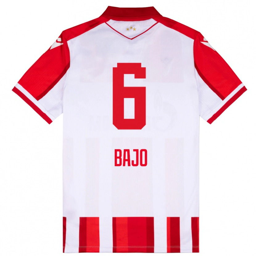 Danxen Men Mahmudu Bajo #6 Red White Home Jersey 2025/26 T-Shirt