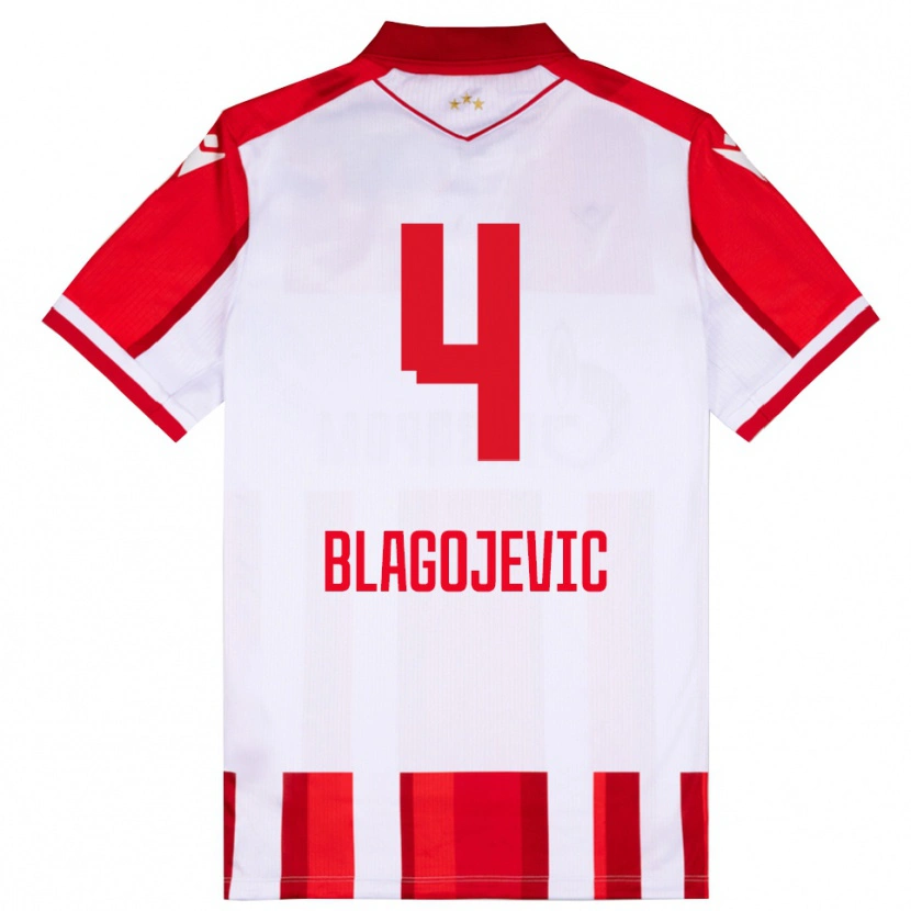 Danxen Men Niksa Blagojevic #4 Red White Home Jersey 2025/26 T-Shirt