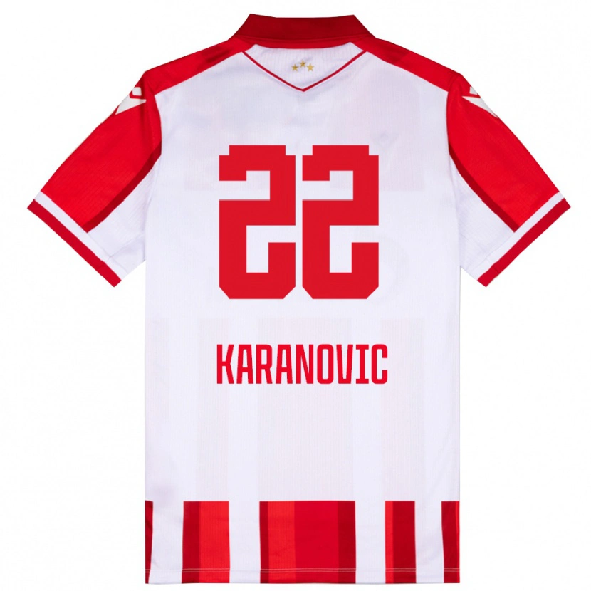 Danxen Men Danilo Karanovic #22 Red White Home Jersey 2025/26 T-Shirt