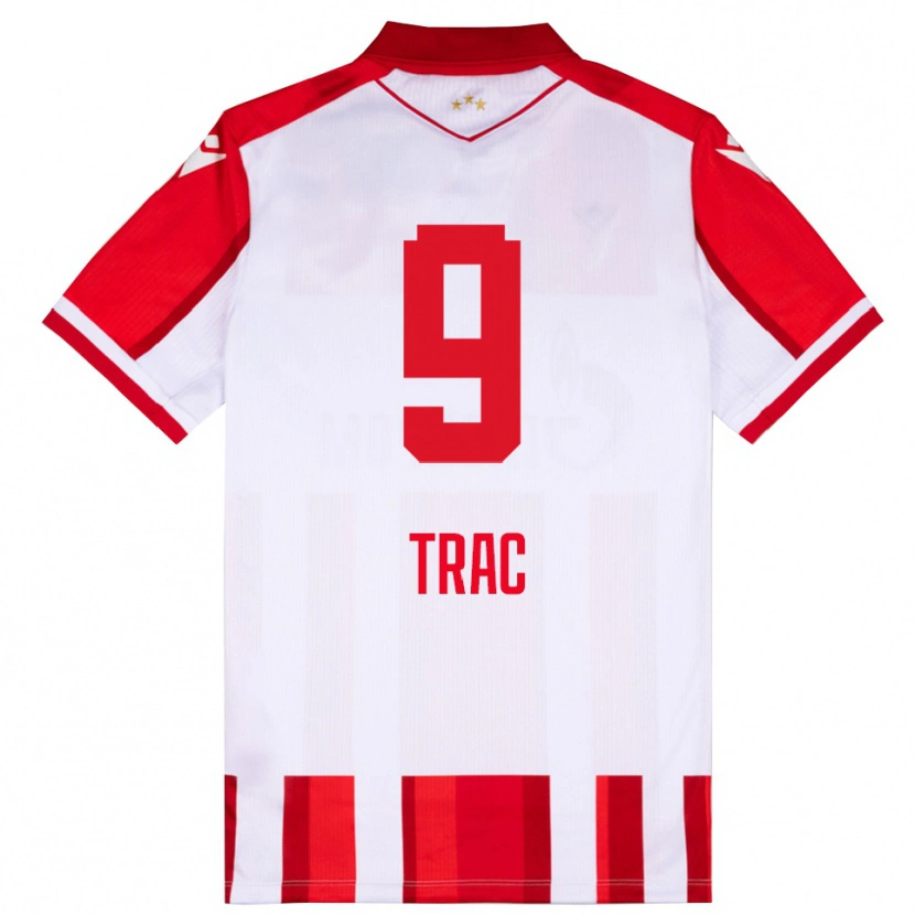 Danxen Men Jovan Trac #9 Red White Home Jersey 2025/26 T-Shirt