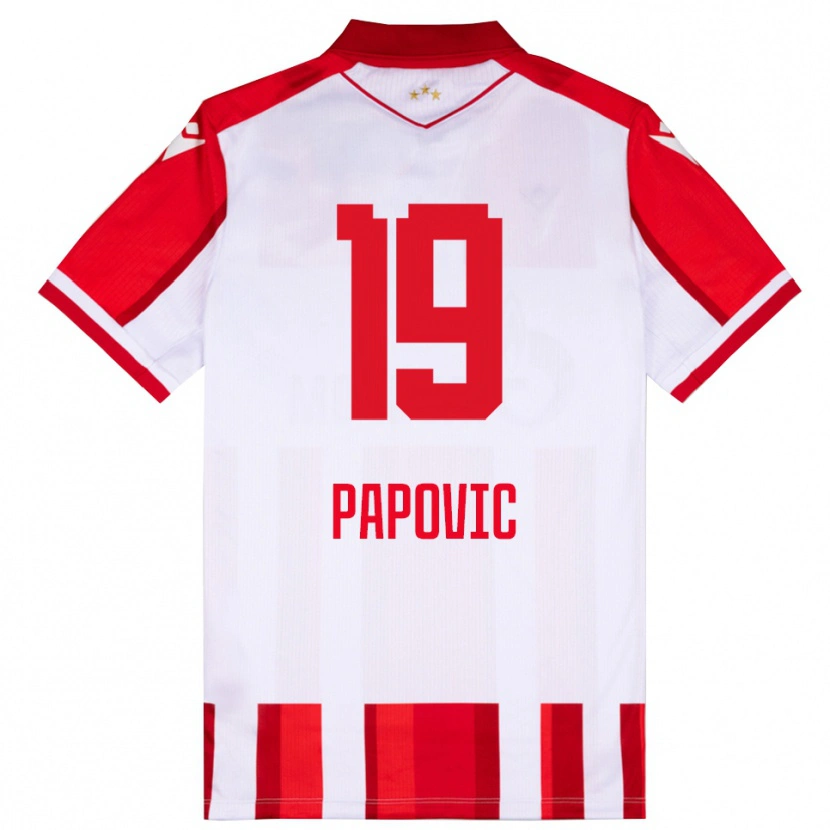 Danxen Men Balsa Papovic #19 Red White Home Jersey 2025/26 T-Shirt