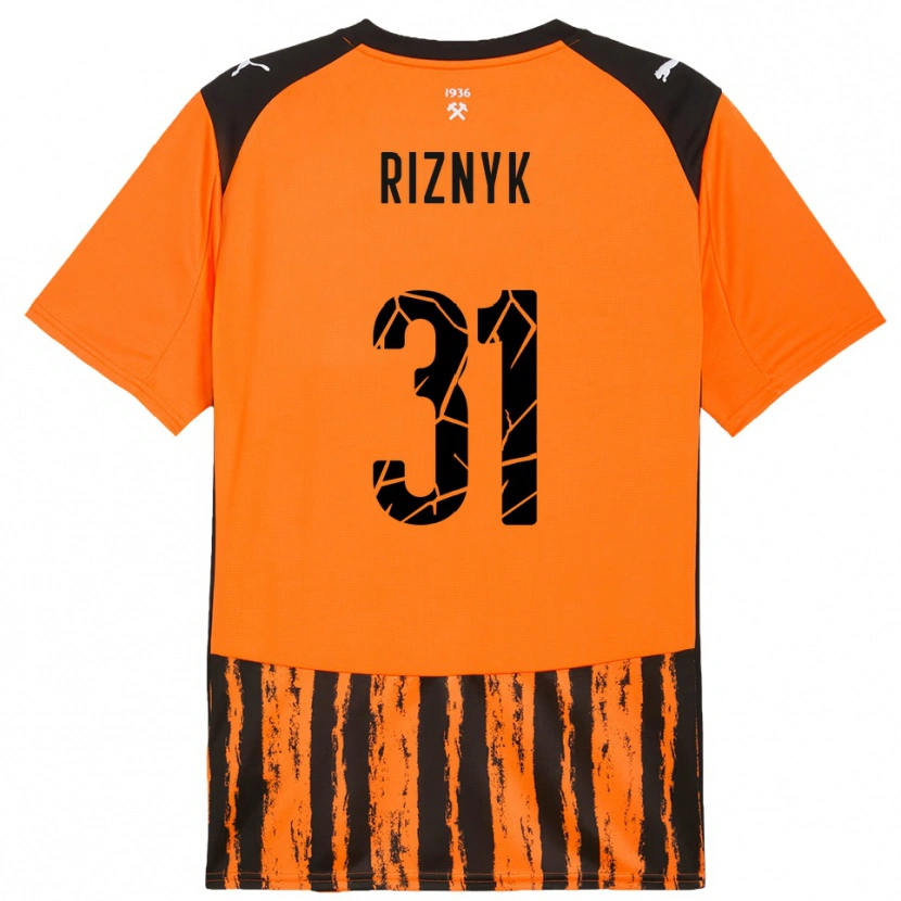Danxen Men Dmytro Riznyk #31 Orange Black Home Jersey 2025/26 T-Shirt