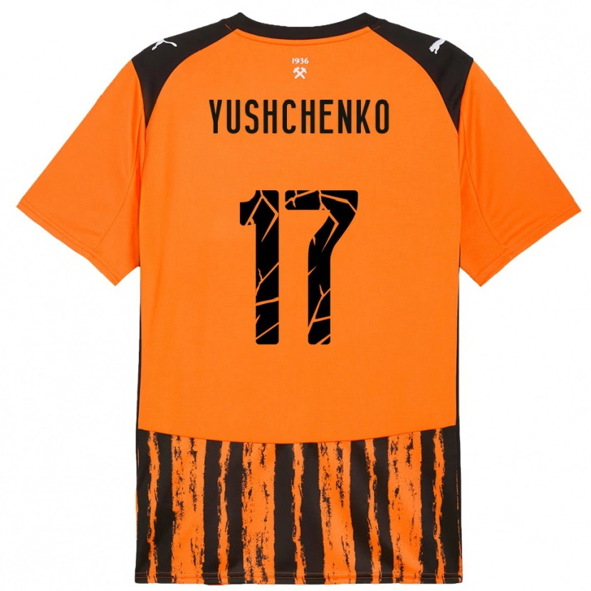 Danxen Men Oleksandr Yushchenko #17 Orange Black Home Jersey 2025/26 T-Shirt