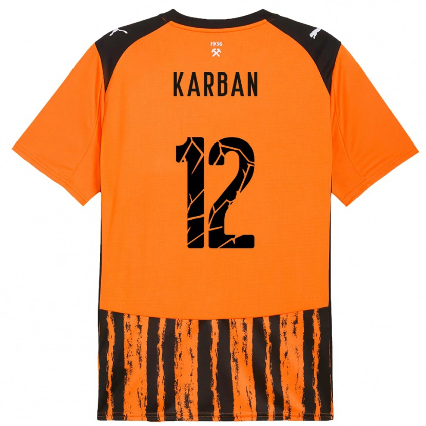 Danxen Men Yevheniia Karban #12 Orange Black Home Jersey 2025/26 T-Shirt