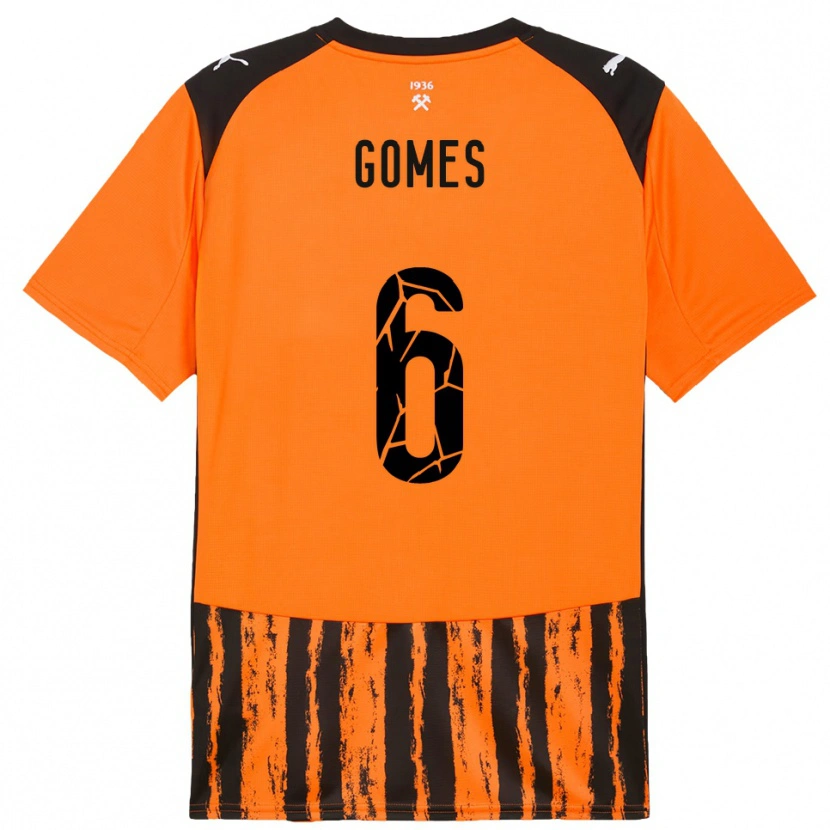 Danxen Men Marlon Gomes #6 Orange Black Home Jersey 2025/26 T-Shirt