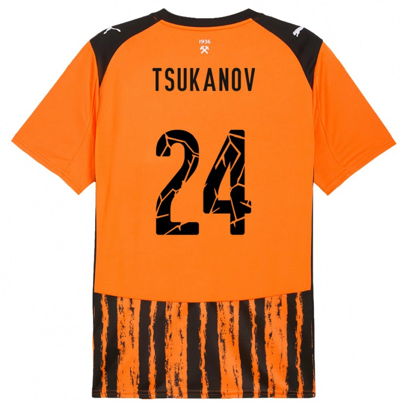Danxen Men Viktor Tsukanov #24 Orange Black Home Jersey 2025/26 T-Shirt