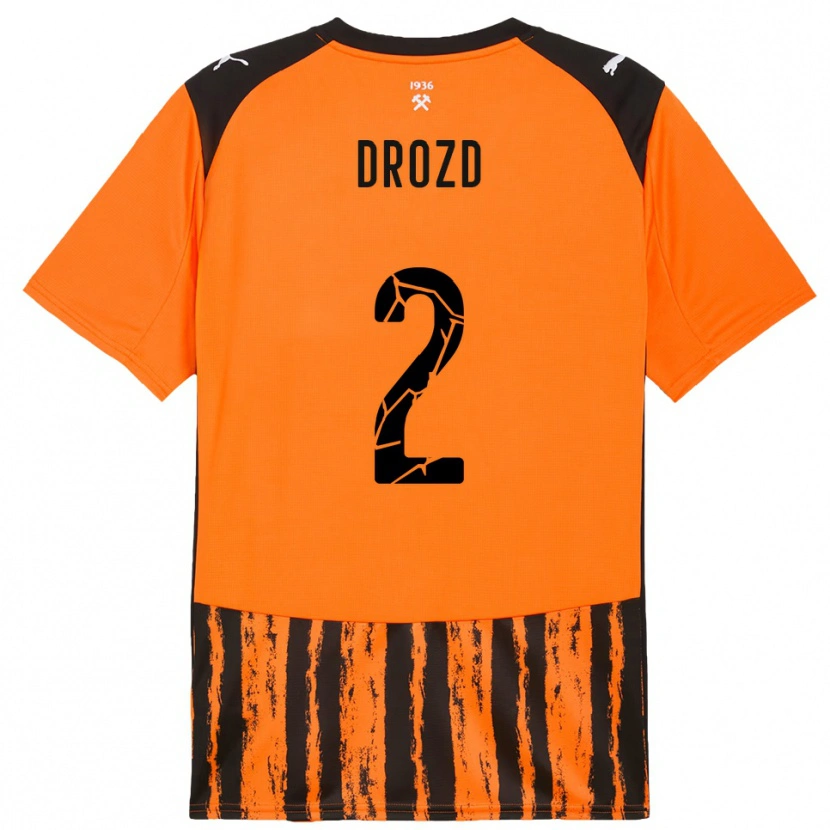 Danxen Men Anton Drozd #2 Orange Black Home Jersey 2025/26 T-Shirt