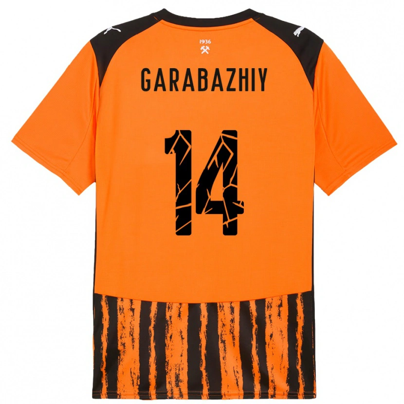 Danxen Men Anton Garabazhiy #14 Orange Black Home Jersey 2025/26 T-Shirt