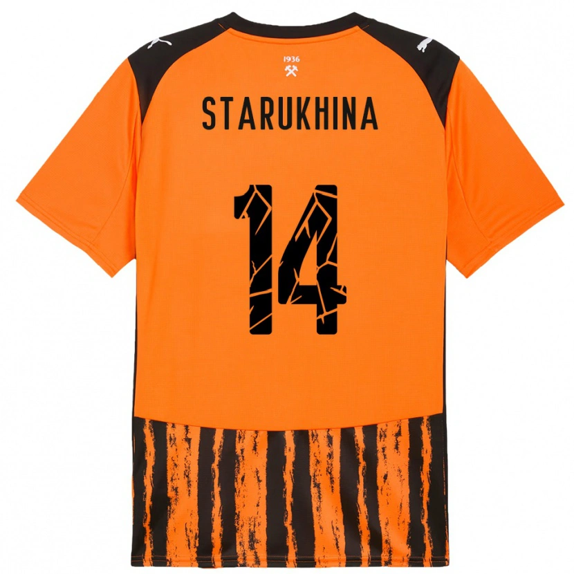 Danxen Men Alina Starukhina #14 Orange Black Home Jersey 2025/26 T-Shirt