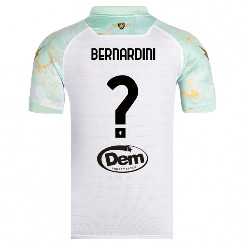 Danxen Men Daniele Bernardini #0 White Black Away Jersey 2025/26 T-Shirt