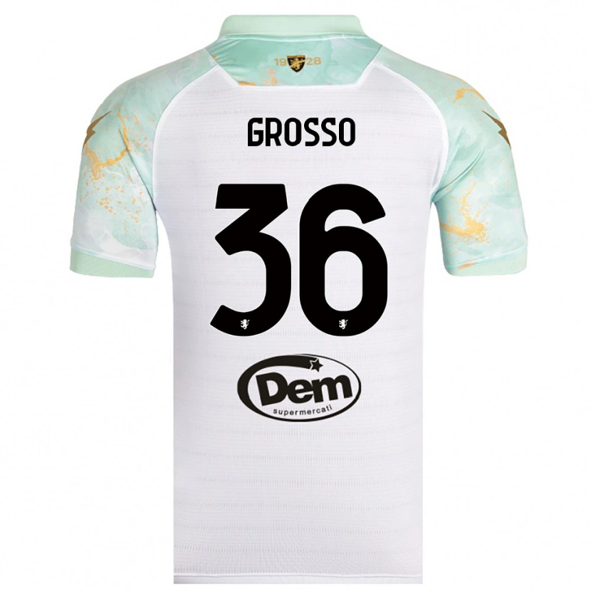 Danxen Men Filippo Grosso #36 White Black Away Jersey 2025/26 T-Shirt
