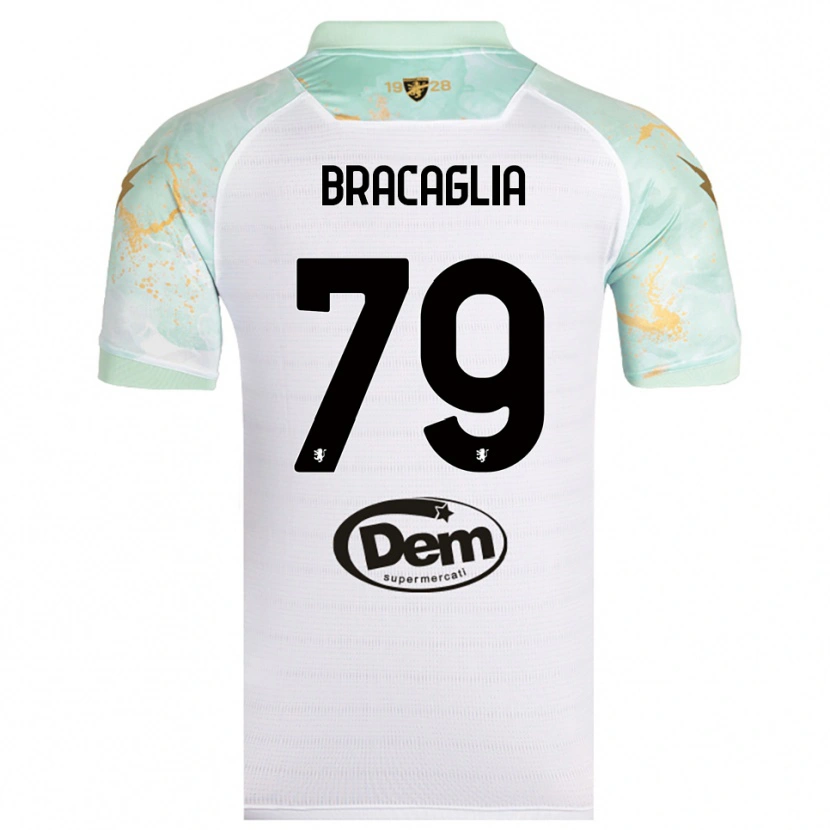 Danxen Men Gabriele Bracaglia #79 White Black Away Jersey 2025/26 T-Shirt