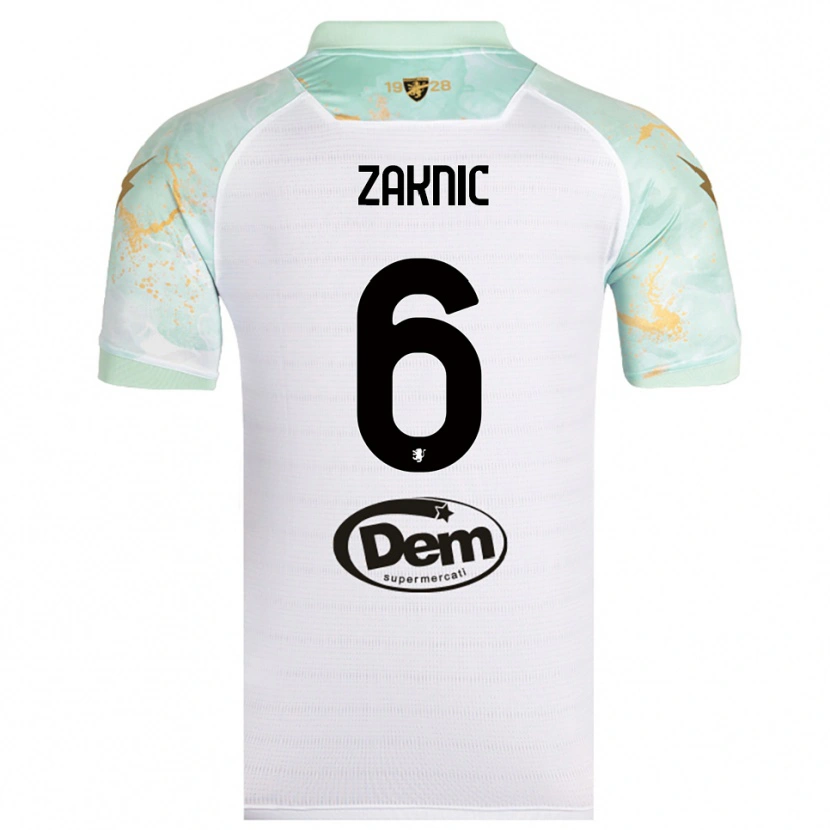 Danxen Men Lazar Zaknic #6 White Black Away Jersey 2025/26 T-Shirt
