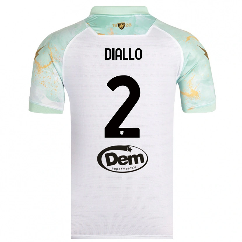 Danxen Men Abdoul Diallo #2 White Black Away Jersey 2025/26 T-Shirt